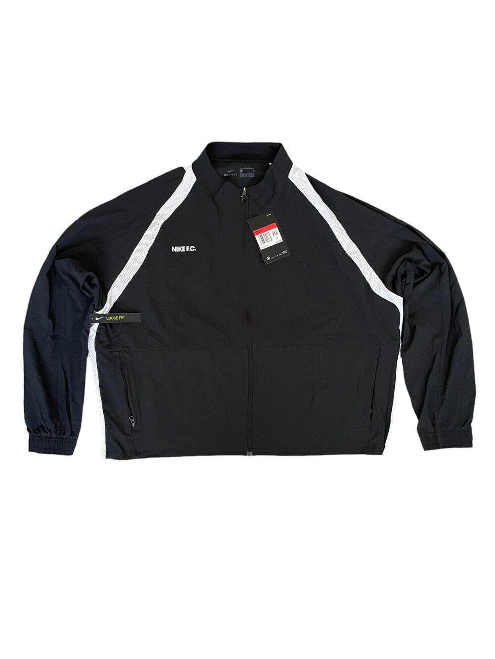 Nike Dry Womens Full Zip-Up Soccer Jacket Track Top Black Size Large #CK2700-011